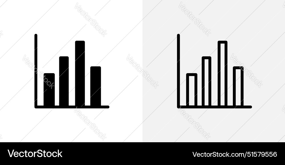 Chart histogram icon set Chart histogram icon set vector image