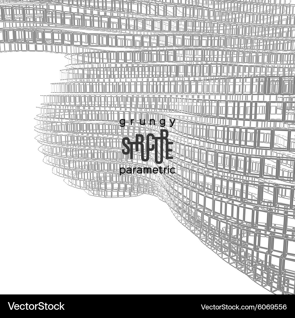 Grunge parametric structure design vector image