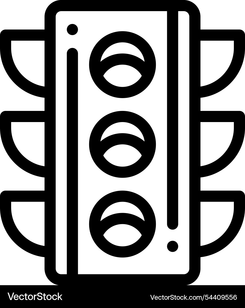 Light icon thin linear style design isolated Light icon thin linear style design isolated vector image