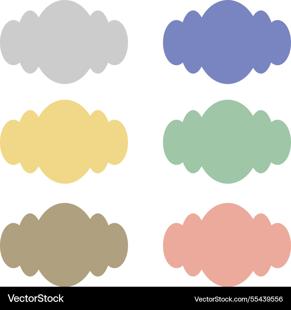 Paper frames design elements isolated on white Vector Image