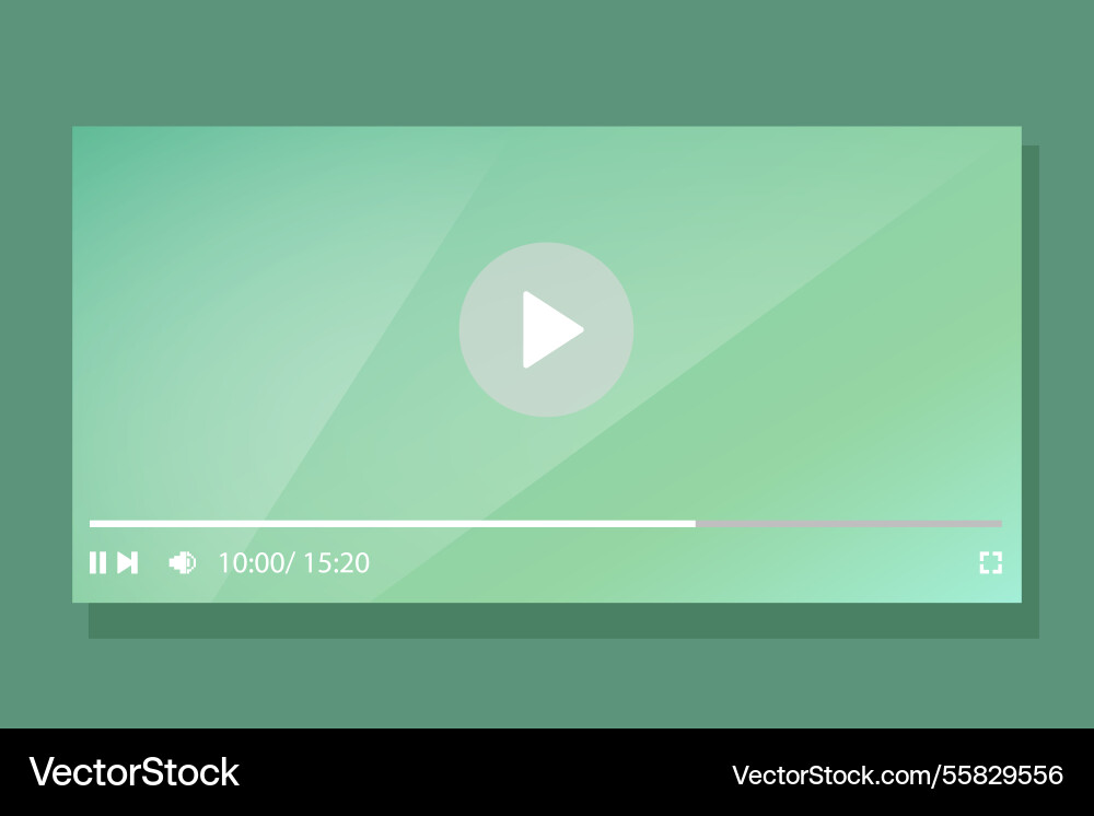 Template video player for web and mobile apps Template video player for web and mobile apps vector image