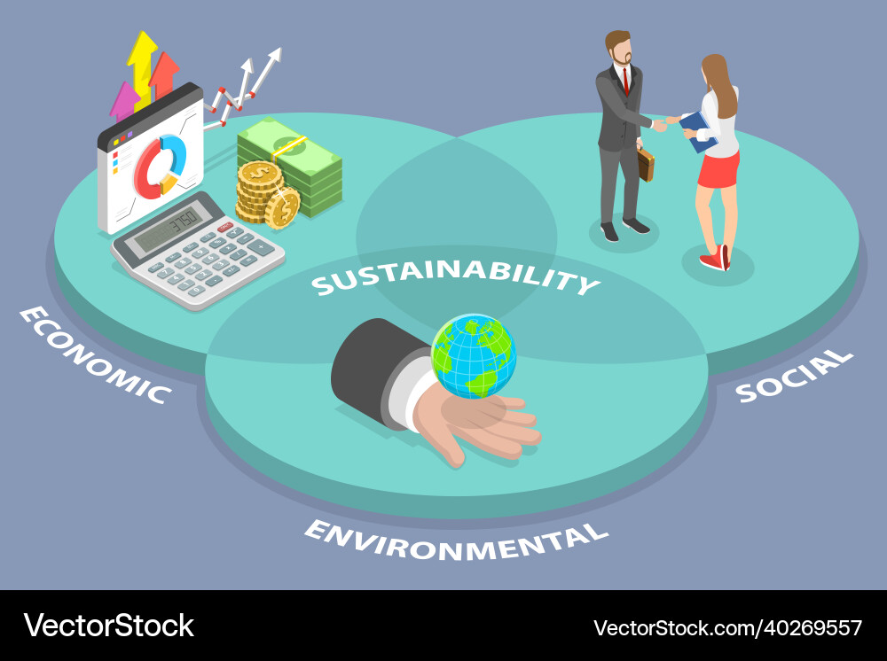 3d isometric flat conceptual Royalty Free Vector Image