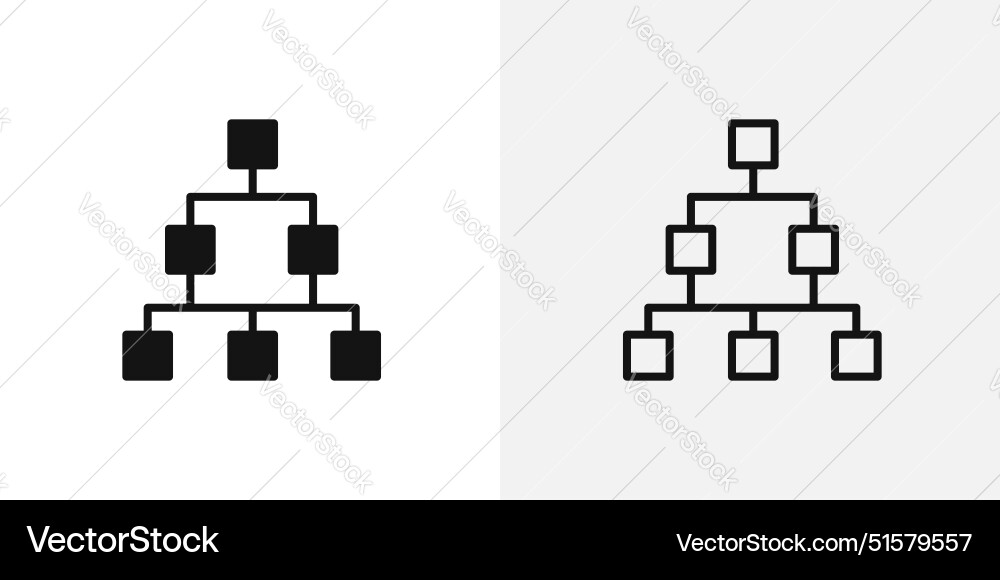 Chart tree icon set Royalty Free Vector Image - VectorStock