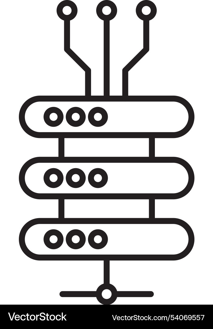 Data network line icon design Vector Image