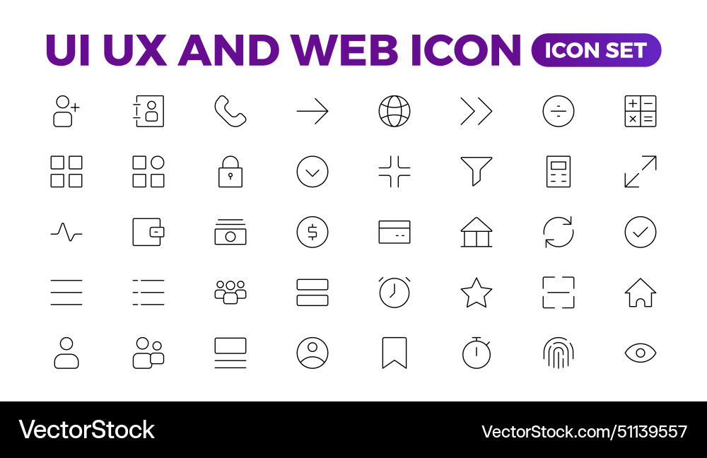 Mega set of ui ux icon user interface iconset Mega set of ui ux icon user interface iconset vector image