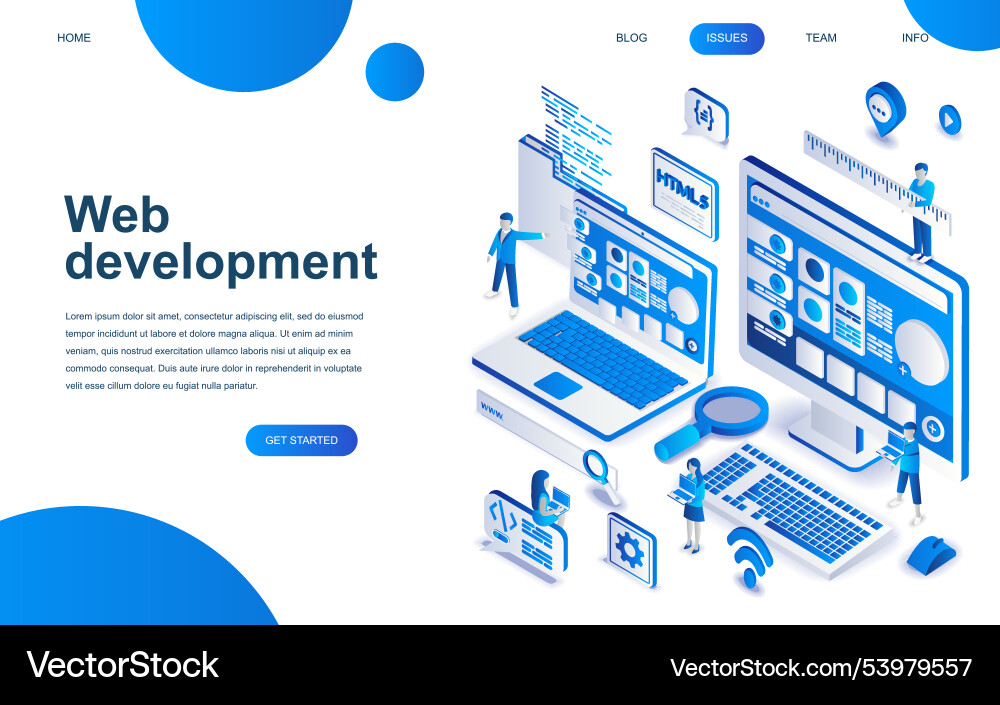 Modern isometric design concept of web Modern isometric design concept of web vector image