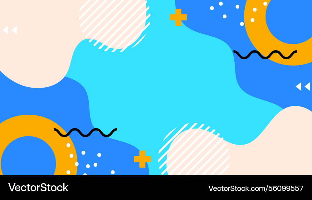 Vibrant abstract geometric shapes with background Vector Image