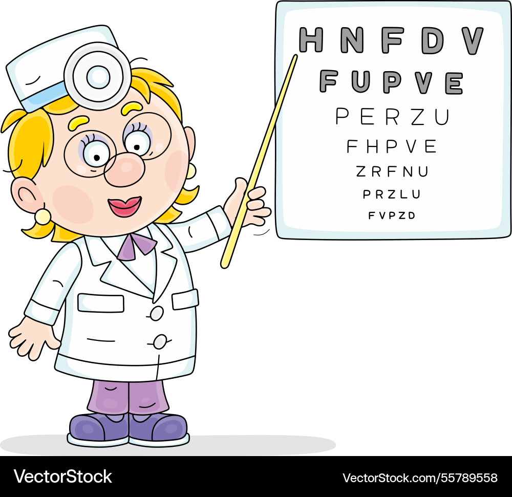 Doktor der Augenuntersuchung Doktor der Augenuntersuchung vektorbild