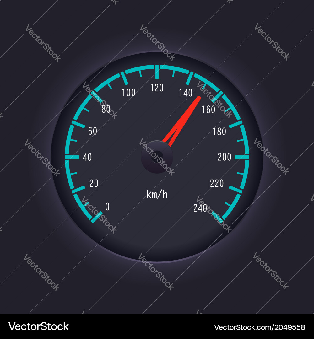 Modern Speedometer Display Vector Image