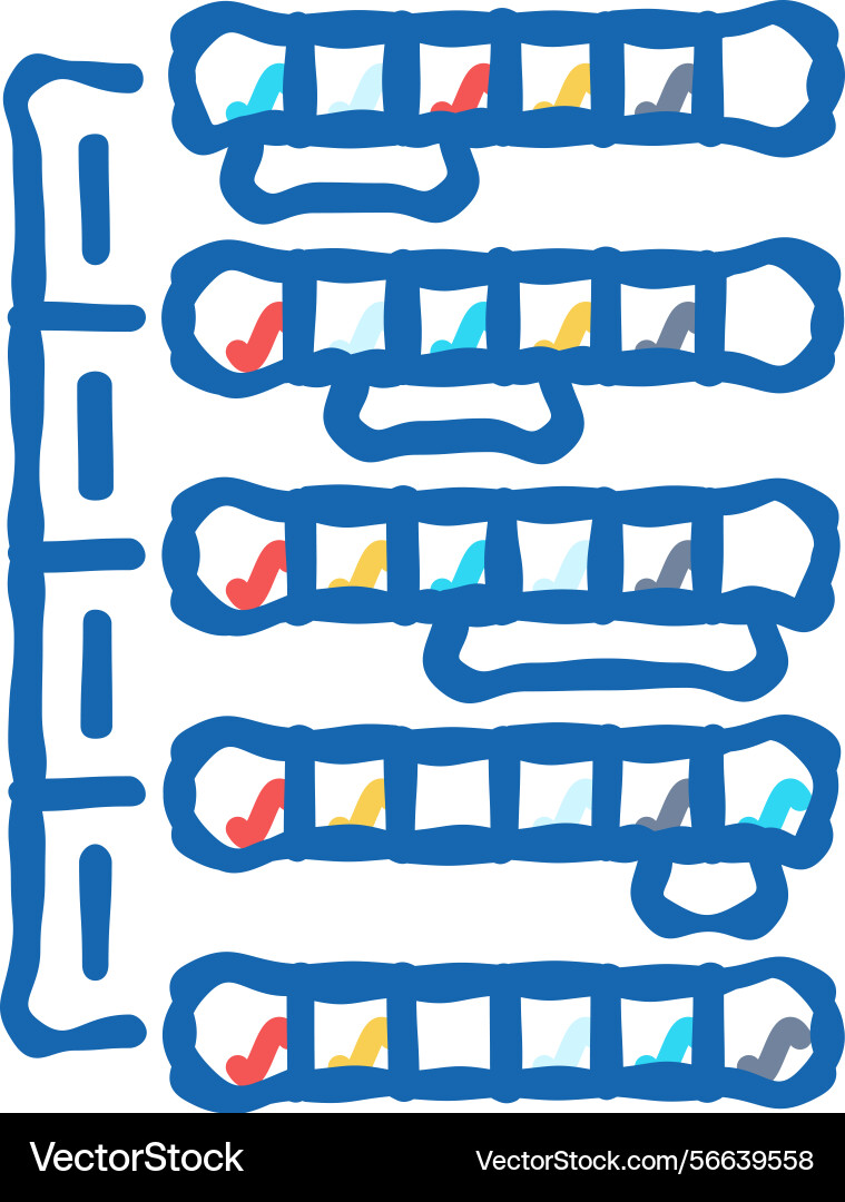 Selection sort algorithm icon doodle Selection sort algorithm icon doodle vector image