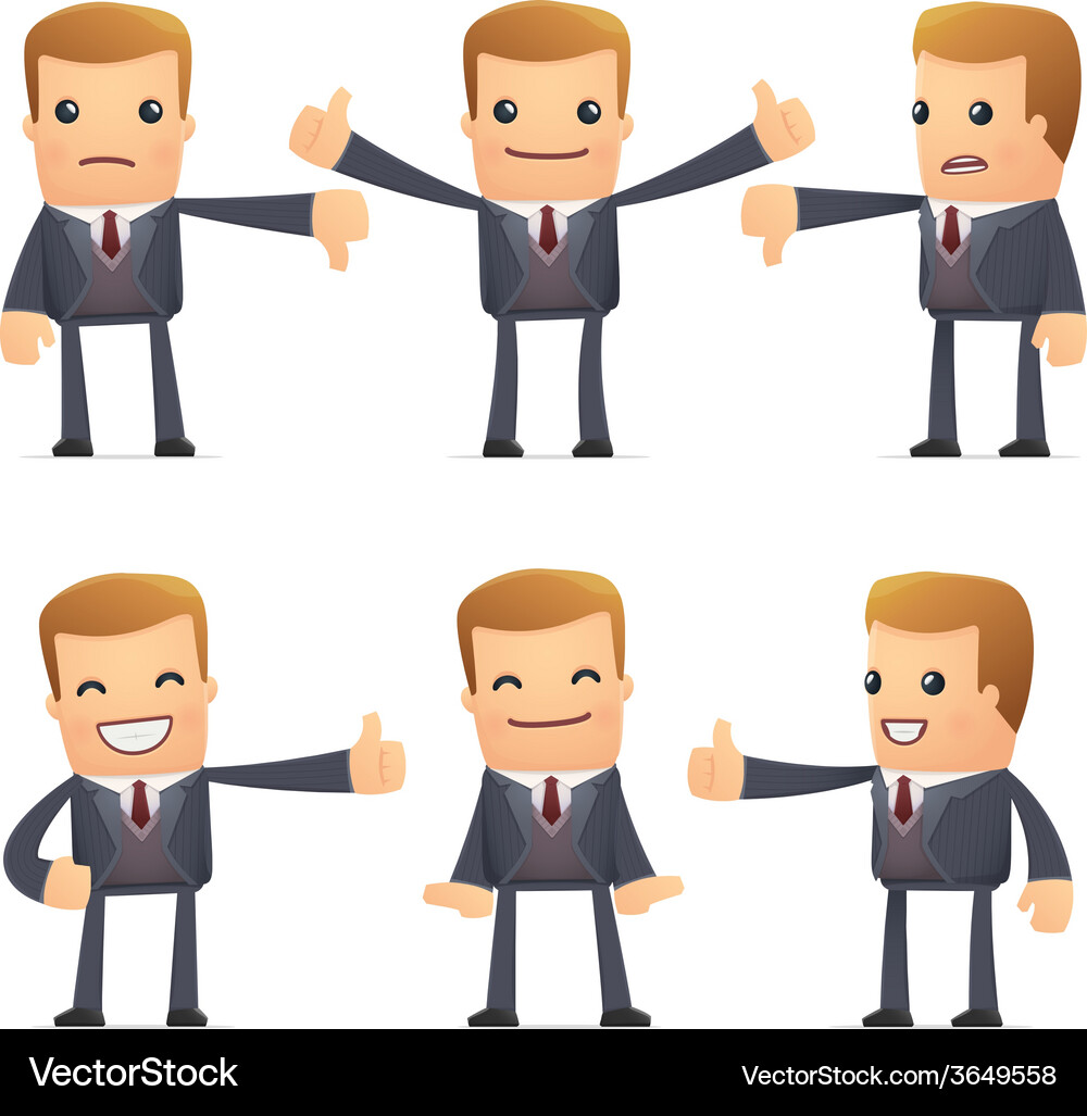Set of advisor character in different poses Vector Image