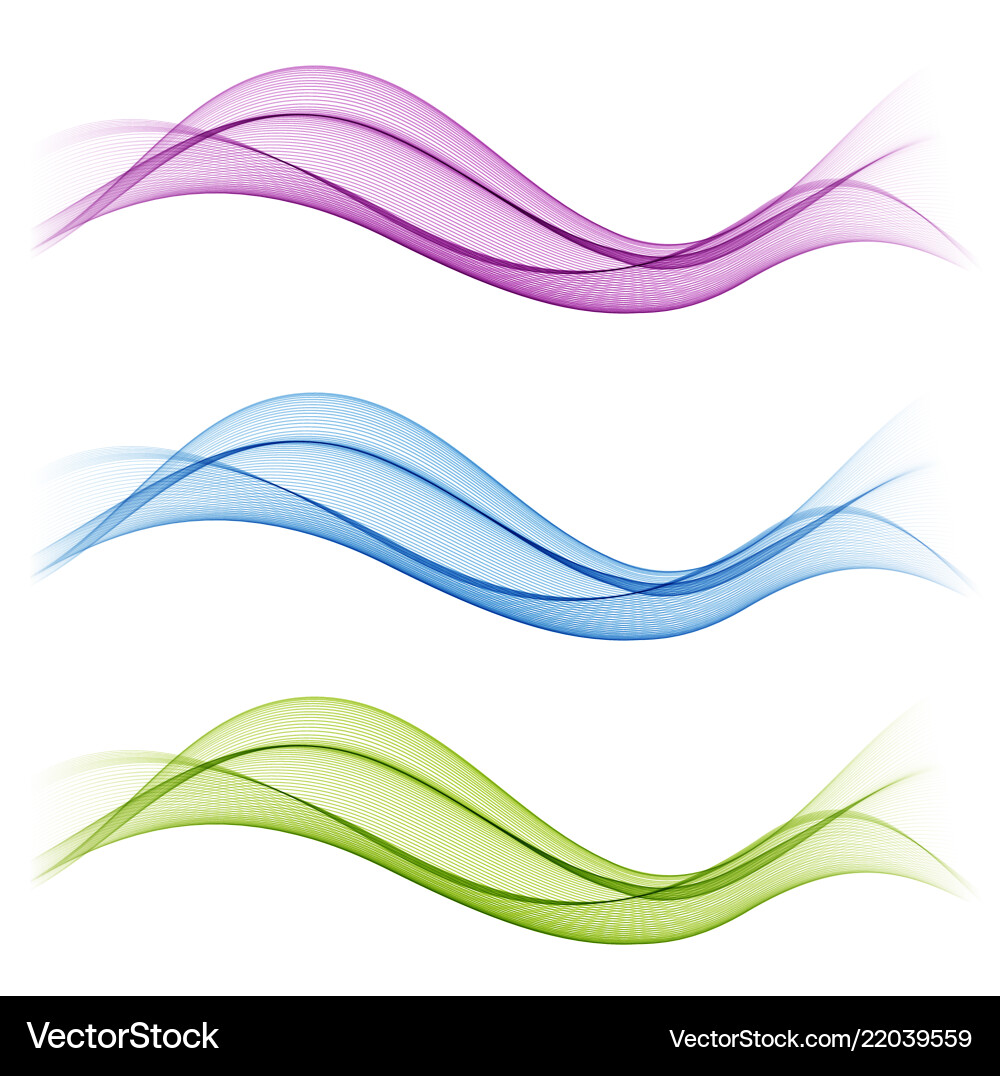 Abstract Flow Wave Set vector image