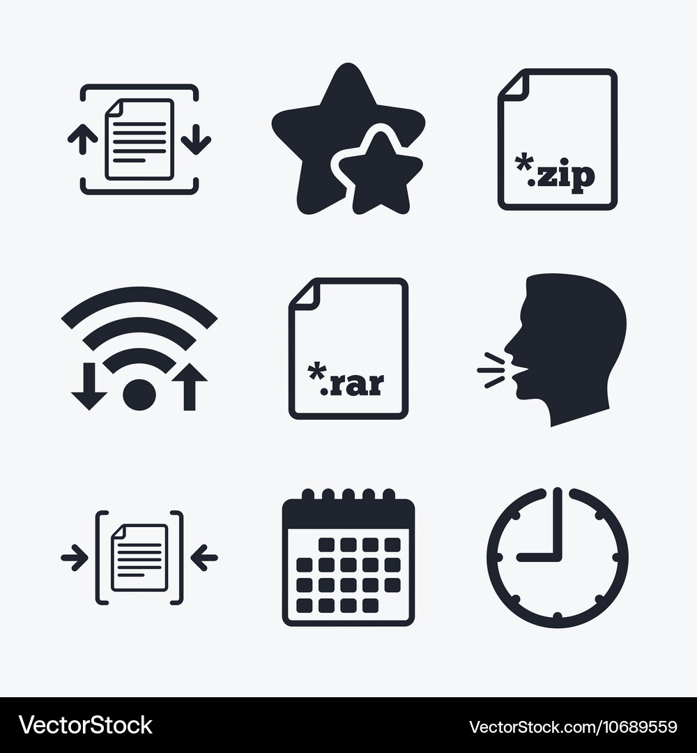 Archive file compressed zipped document Vector Image