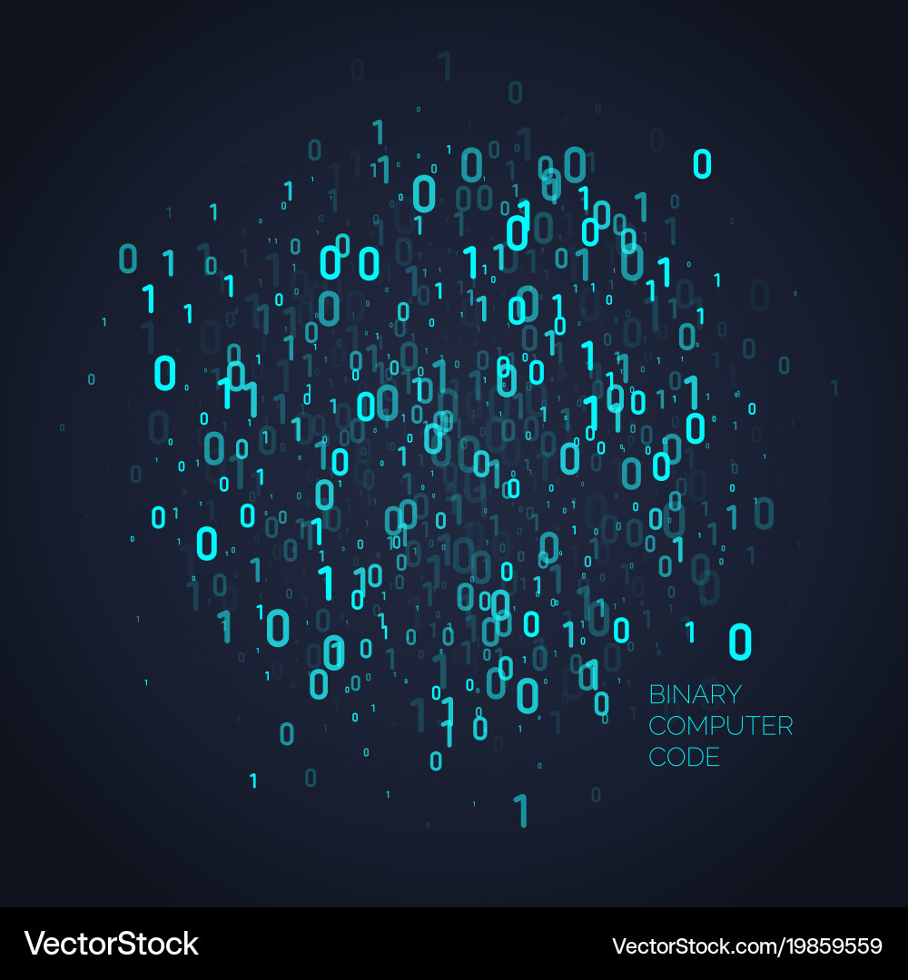 Binary Code Background vector image
