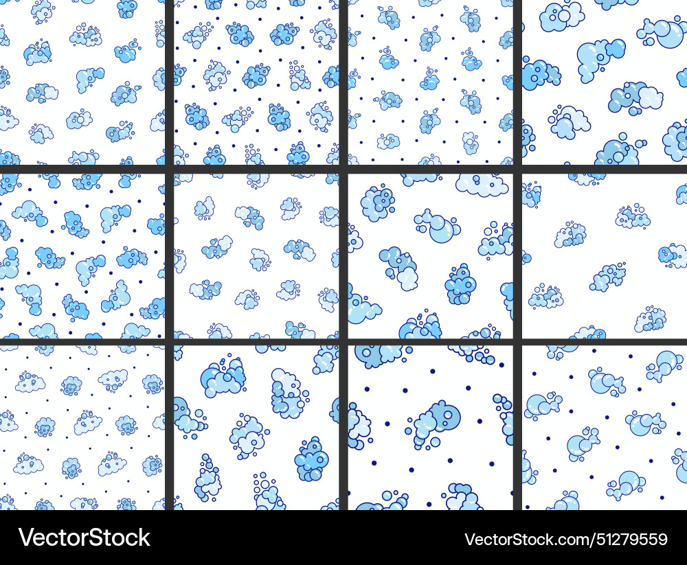 Foam made of soap or clouds seamless pattern Vector Image