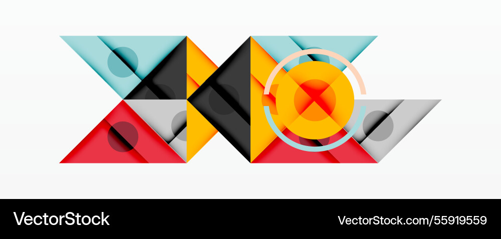 Geometric abstract design with layered triangles Geometric abstract design with layered triangles vector image