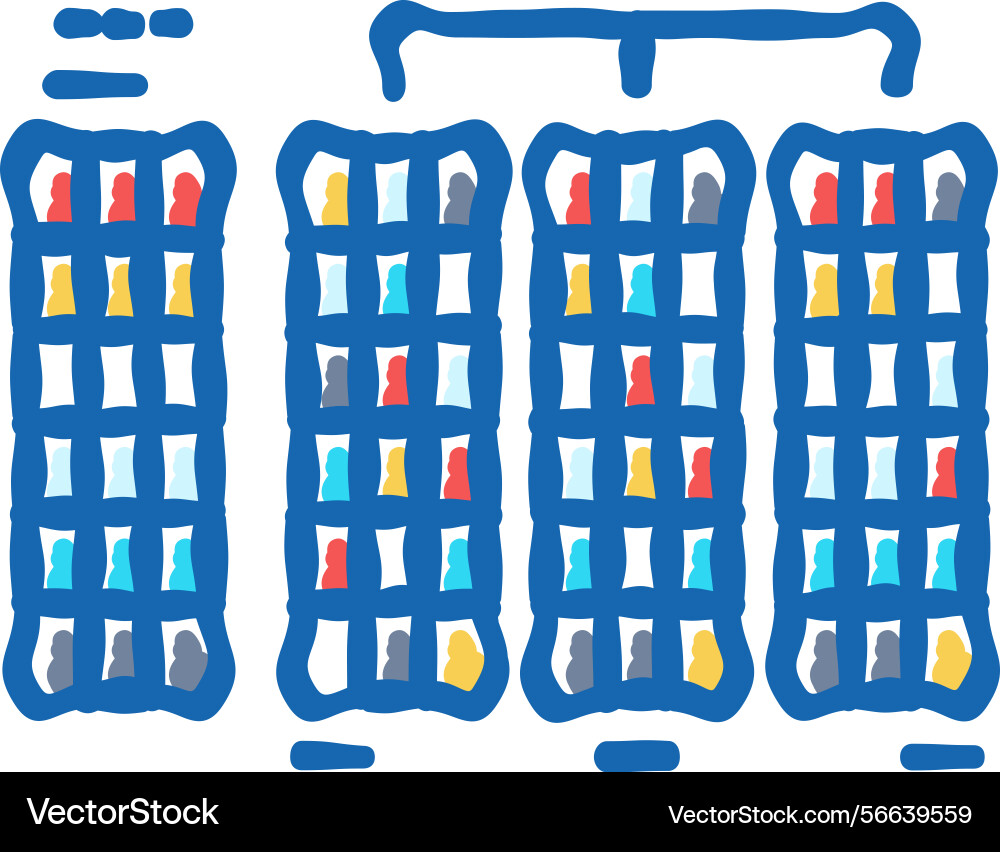 Radix sort algorithm icon doodle Radix sort algorithm icon doodle vector image