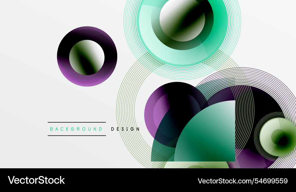 Sleek with overlapping circles in vibrant Sleek with overlapping circles in vibrant vector image