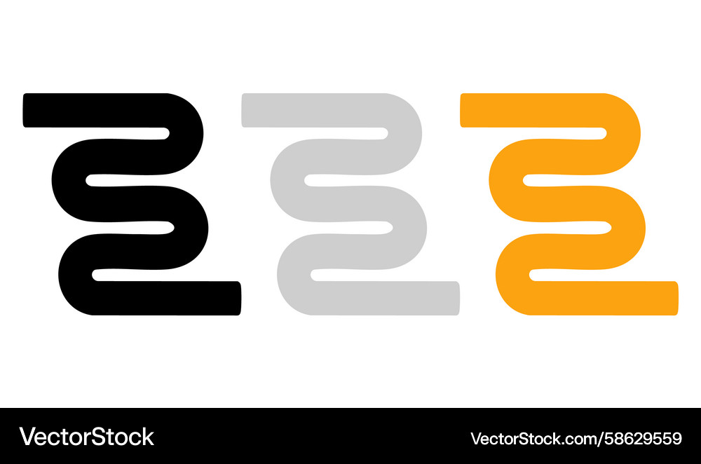 Smooth wave lines collection Vector Image