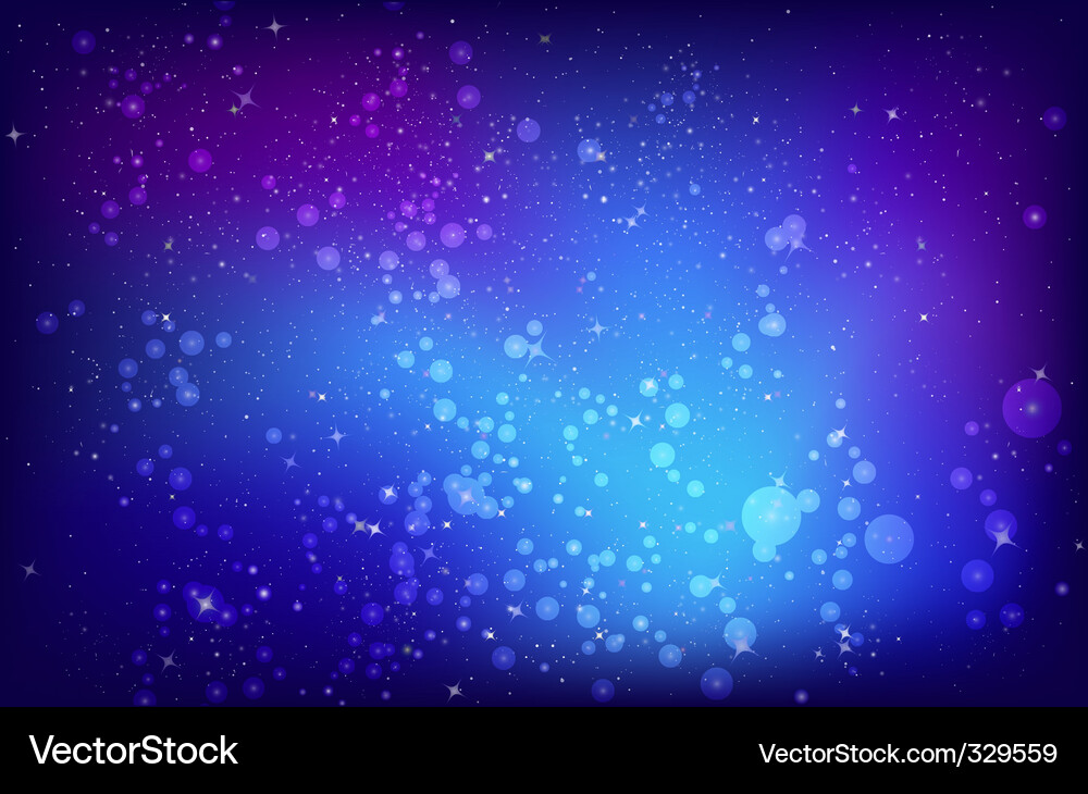Sparkling Blue Abstract Bubble Background Vector Image