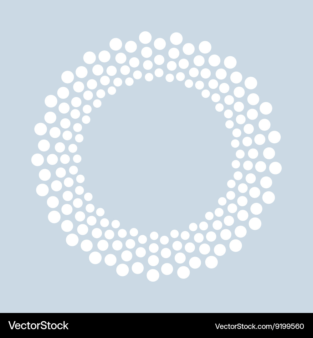 Abstract dotted shape design element vector image
