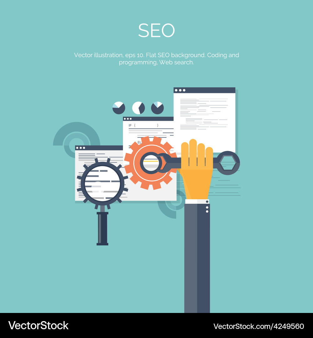 Flat computing background Vector Image
