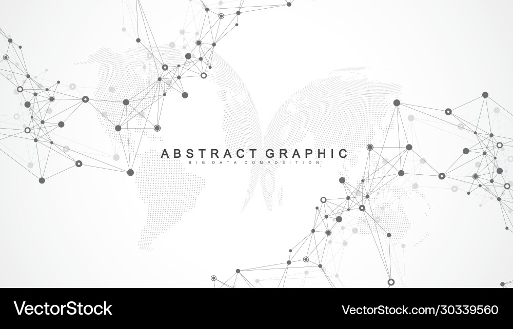 Geometric abstract background with connected line Geometric abstract background with connected line vector image