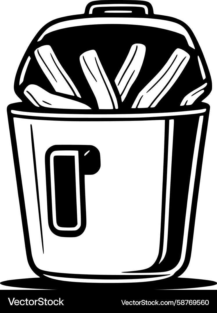 Overfilled Trash Bin with Garbage Vector Image