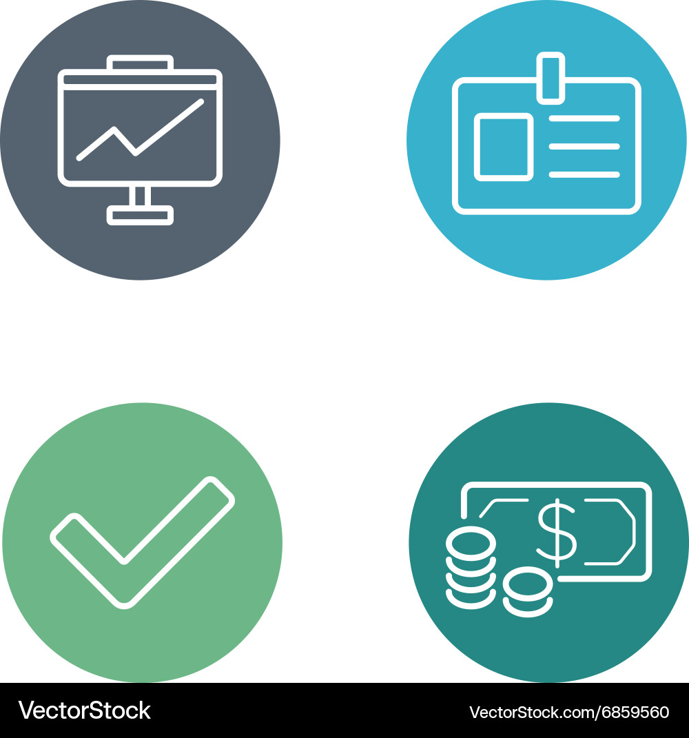 Round circle buttons with icons can be used vector image