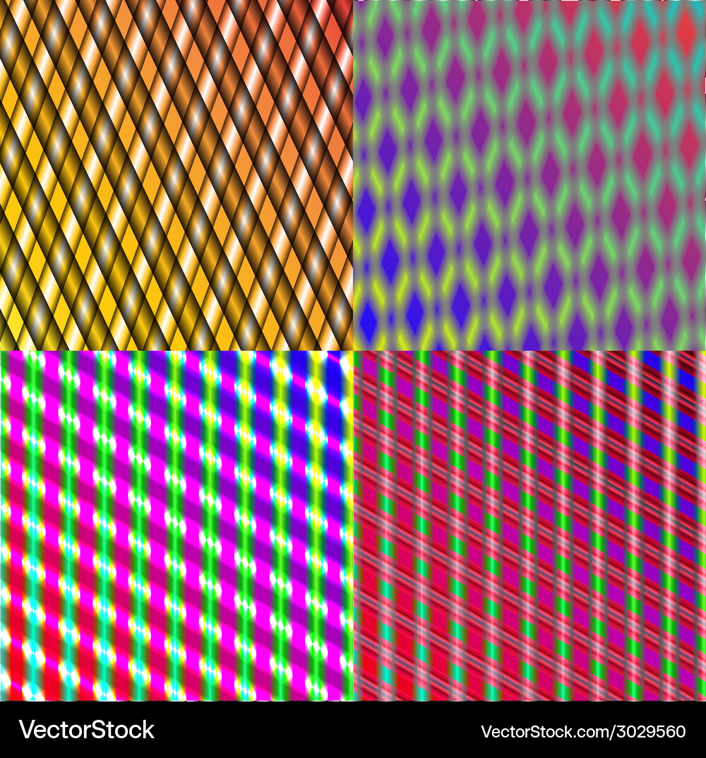Set of dark abstract spectrum background lines Vector Image