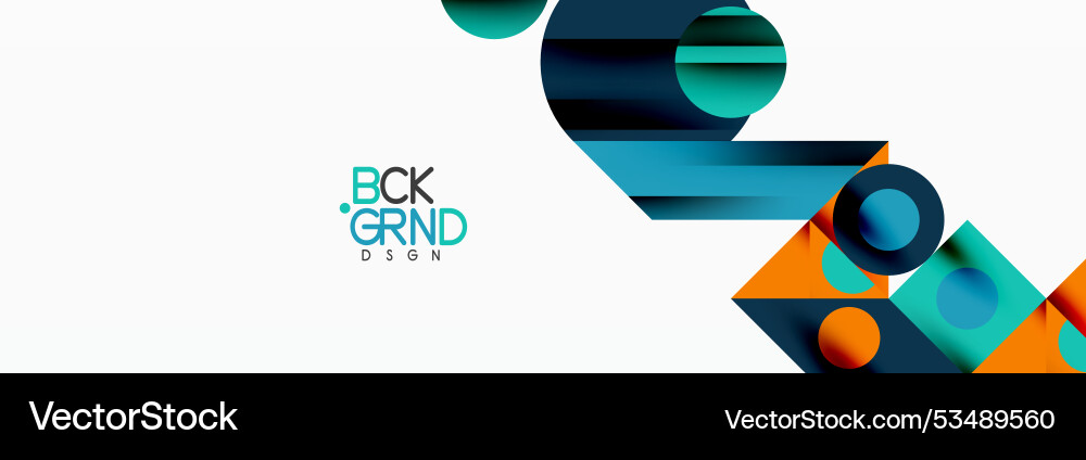 Trendy colorful circles lines arrows triangles Vector Image