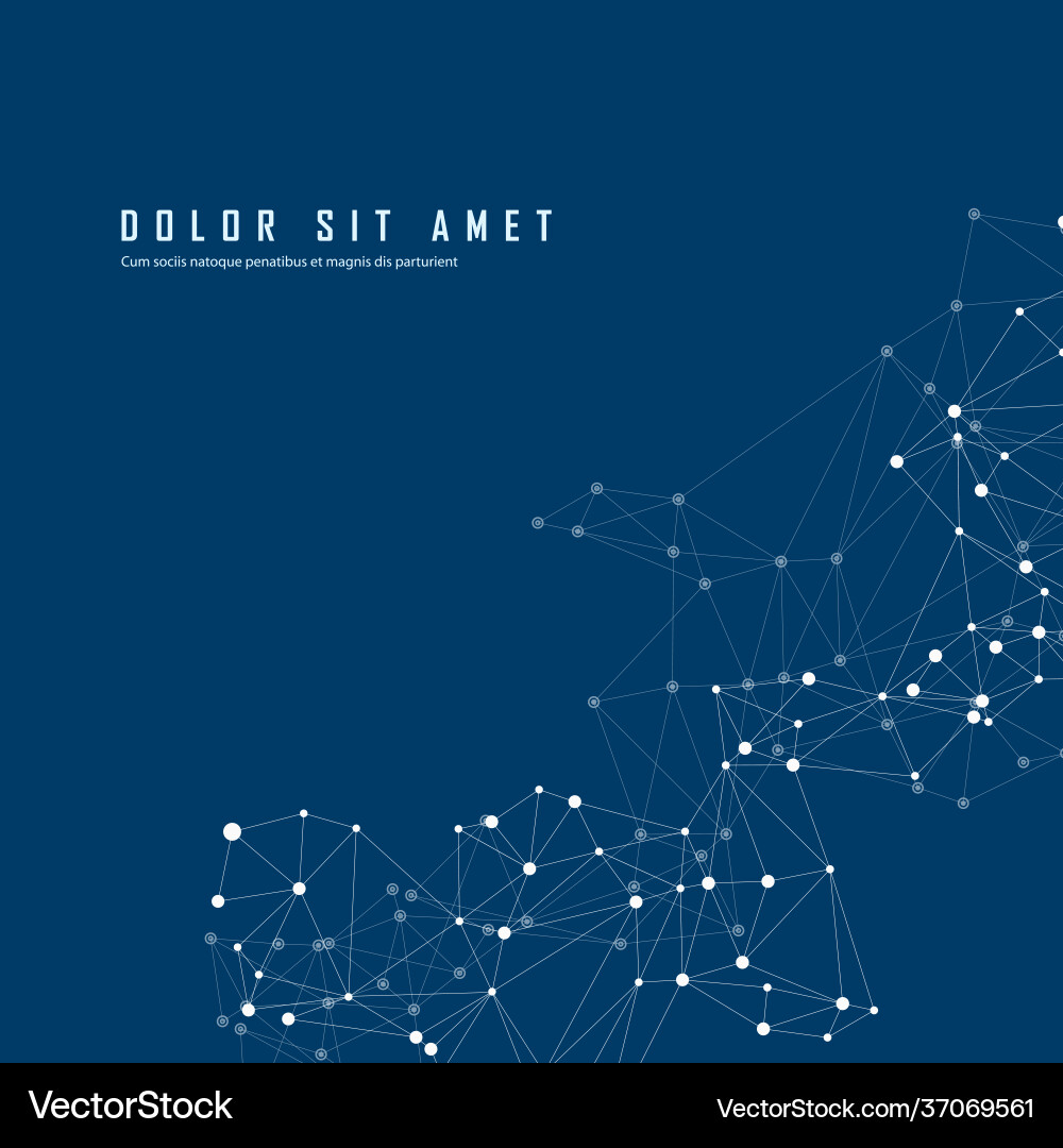 Abstract Connection Network vector image