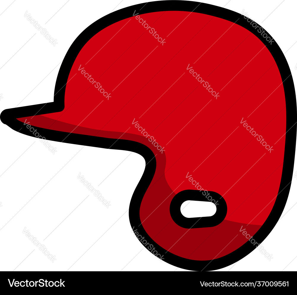 Baseball helmet icon vector image