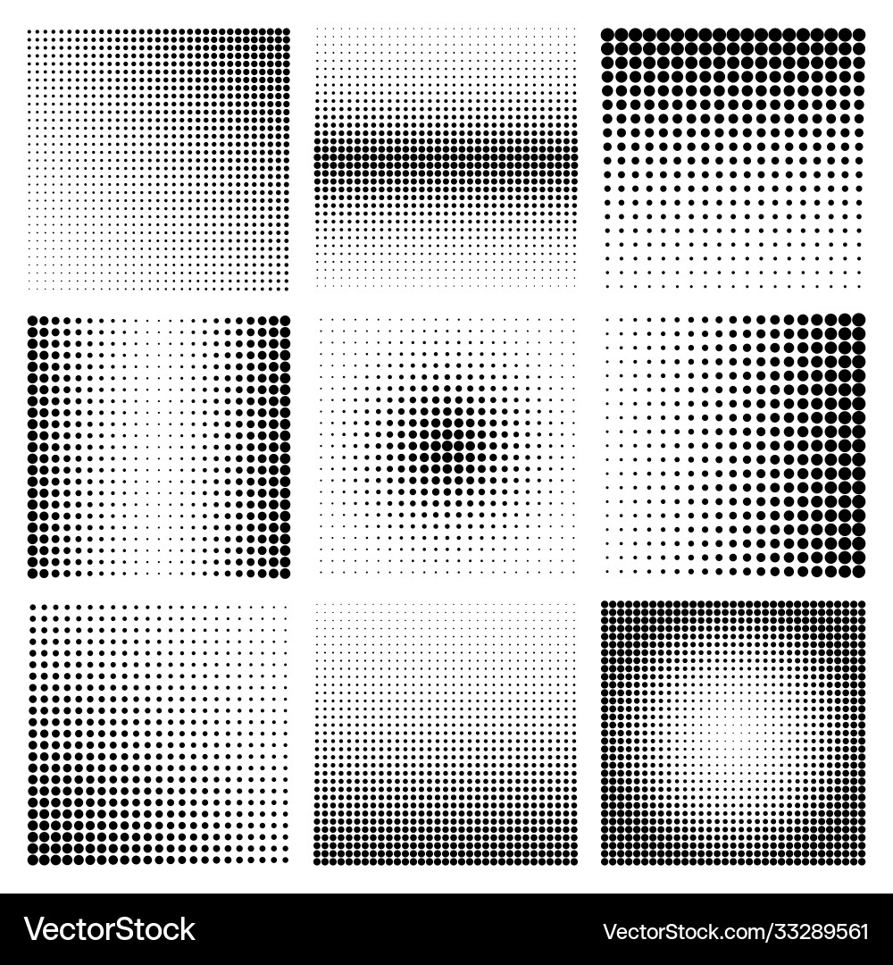Halftone Dotted Pattern Vector Image