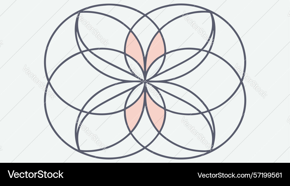 Intricate geometric interlocking pattern design vector image