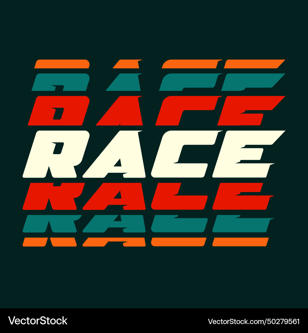 Race color text pattern Race color text pattern Vector Image