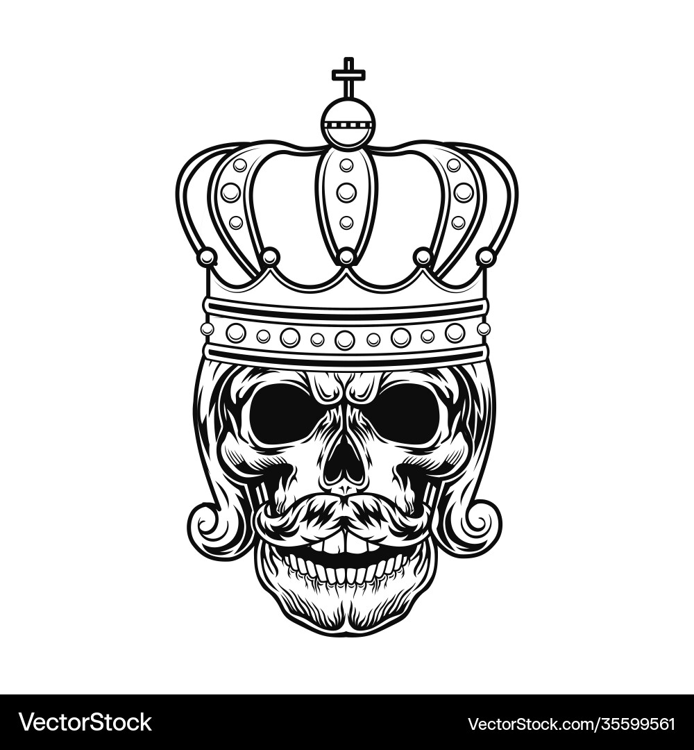 Skull monarch Skull monarch Vector Image