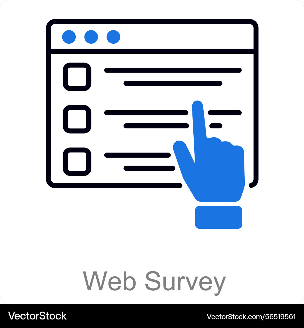 Web survey and rating icon concept Vector Image