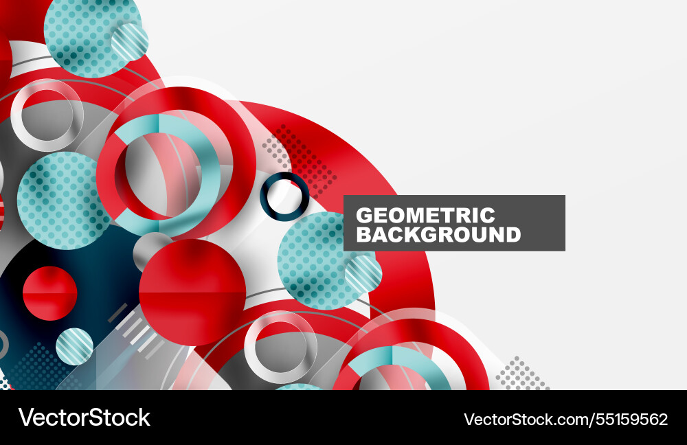 Abstract circle design with overlapping Vector Image