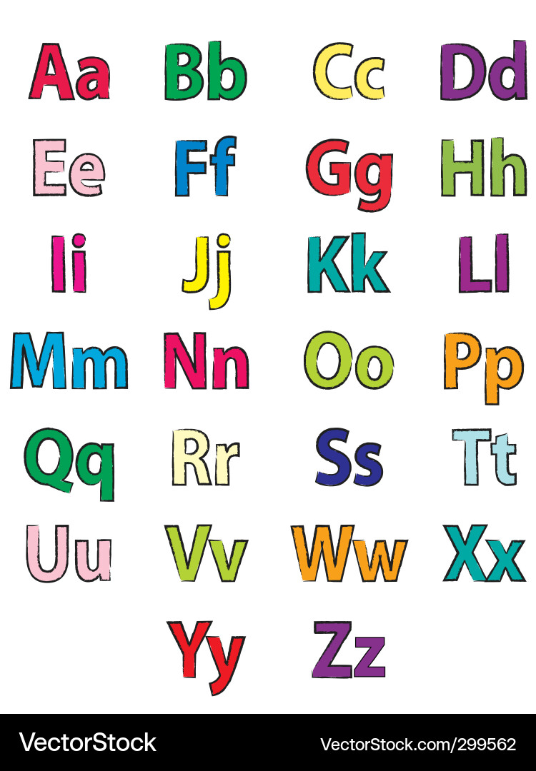 Alphabet Coloring Pages - Uppercase & Lowercase vector image