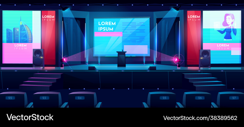 Business conference hall cartoon background Vector Image