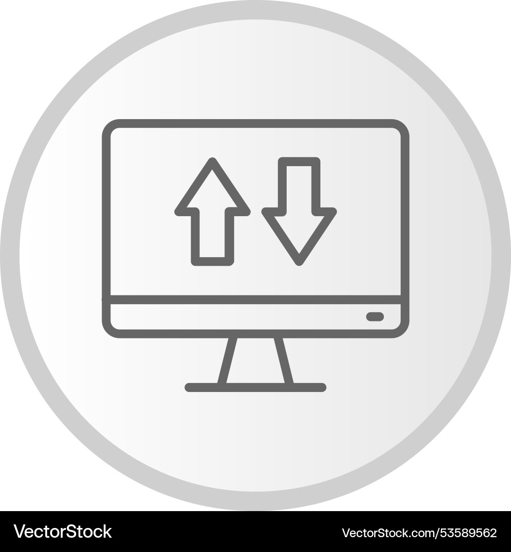 Data visualization line circle grey icon vector image