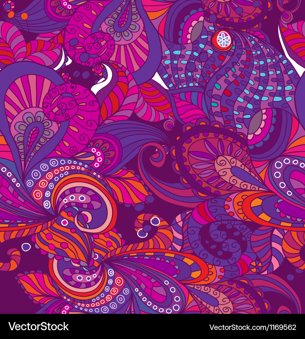 Floral Violet Ornament Pattern vector image