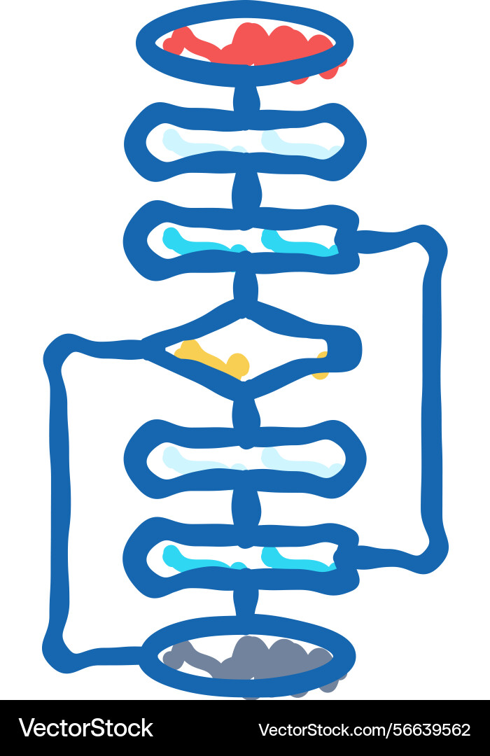 Genetic algorithm icon doodle Genetic algorithm icon doodle vector image