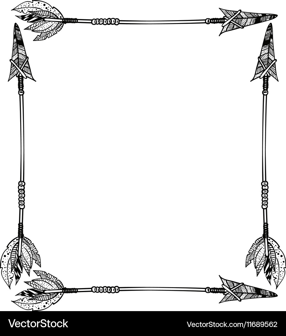Isolated arrow of boho style design Vector Image