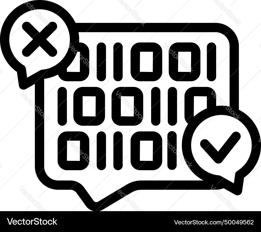 Message virus icon outline digital access Message virus icon outline digital access vector image