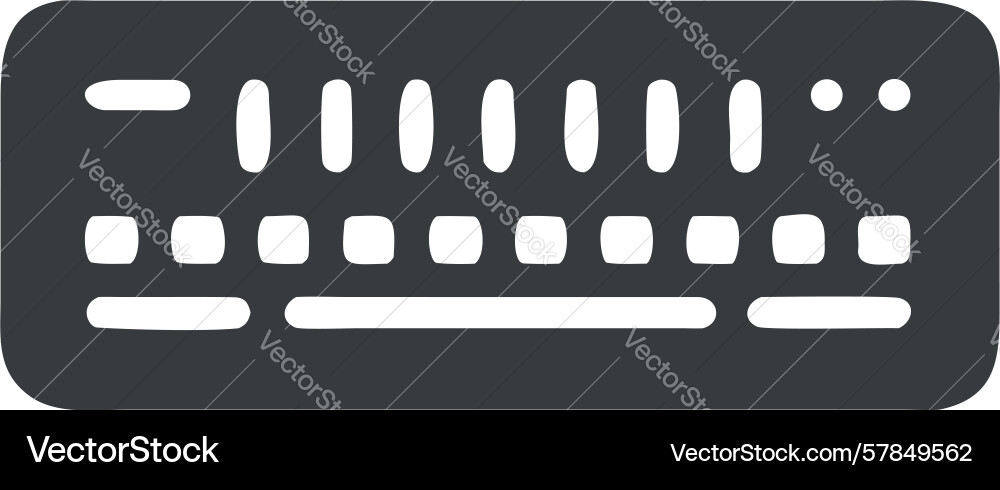 Minimalist keyboard computer peripheral design vector image