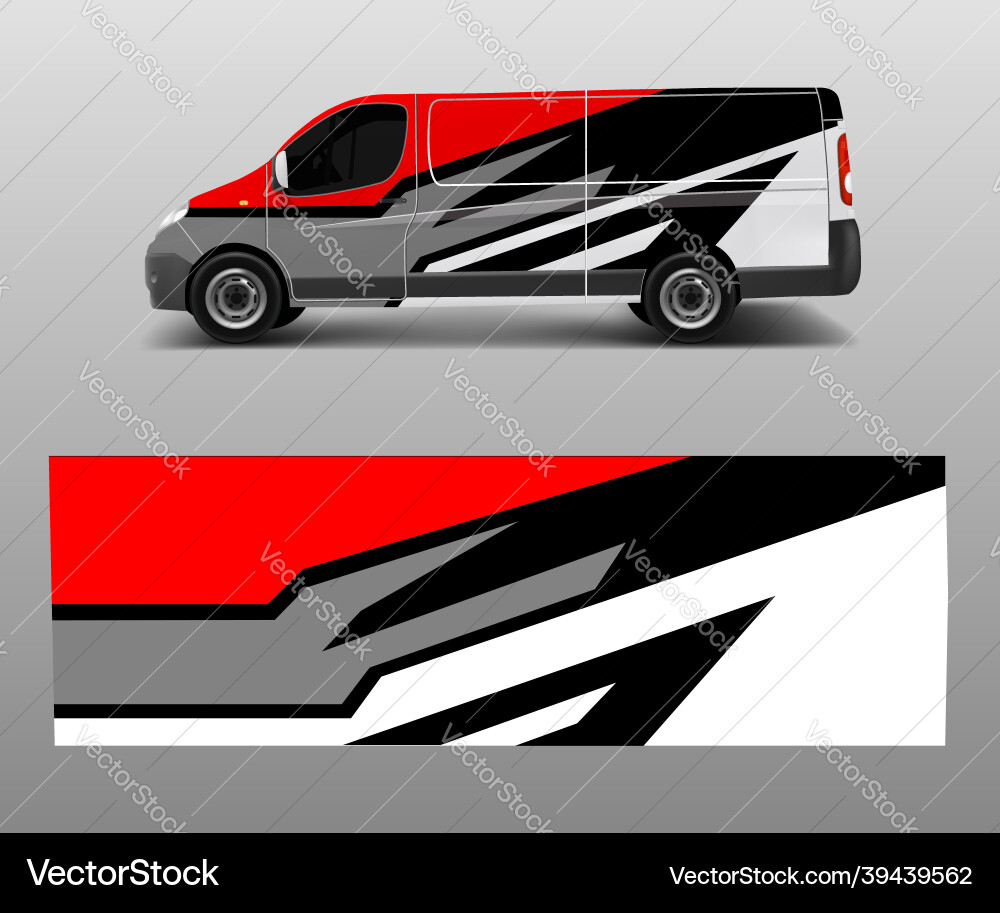 Modern Company Van Wrap Template vector image