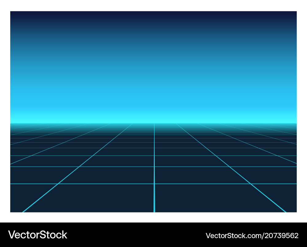 Retro Futuristic Grid Pattern vector image