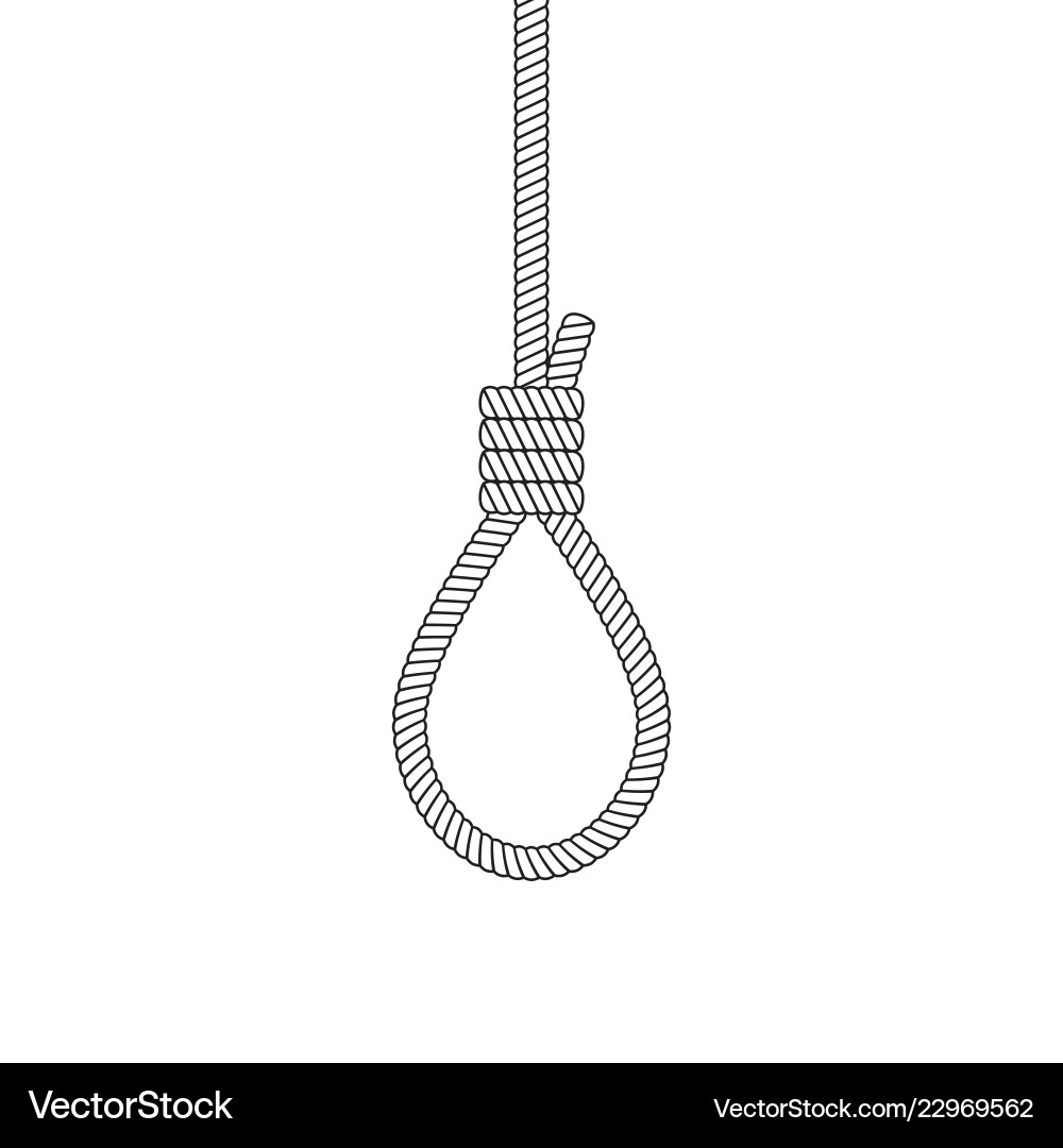 Rope with a loop vector image